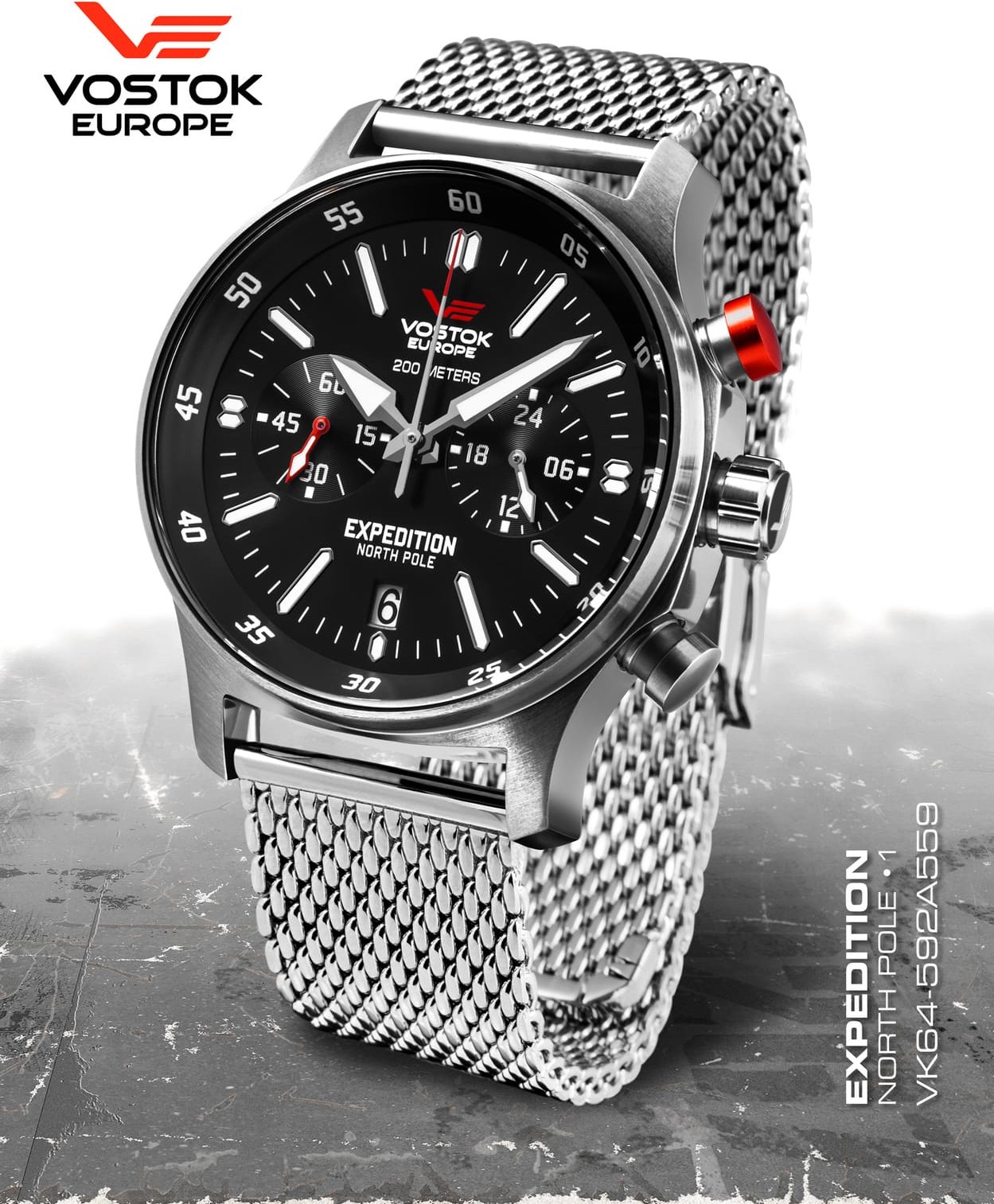 Vostok Europe Expedition Nordpol 1 Chronograph black/red 