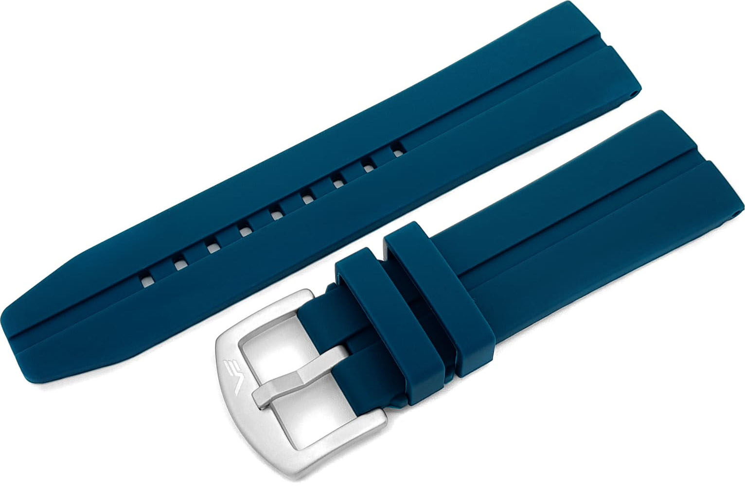   Almaz / NP1 silicone strap / 22 mm / blue / clasp polished 