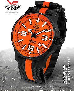  Vostok Europe Expedition Nordpol 1 Automatik black-orange 