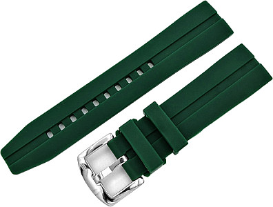   Almaz / NP1 silicone strap / 22 mm / green / clasp polished 