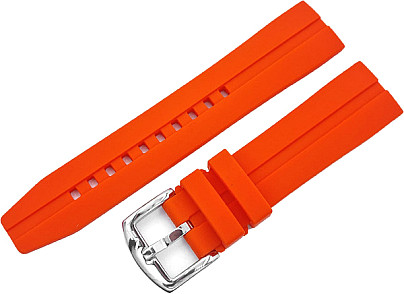   Almaz / NP1 silicone strap / 22 mm / red / clasp polished 