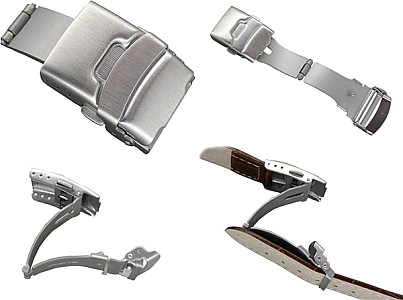   Stainless steel folding clasp silver 