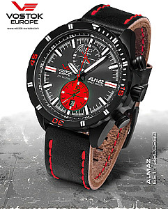  Vostok Europe Almaz Chrono red / black PVD incl. 2 watchbands 
