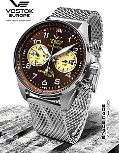  Vostok Europe Space Race Chronograph brown face 