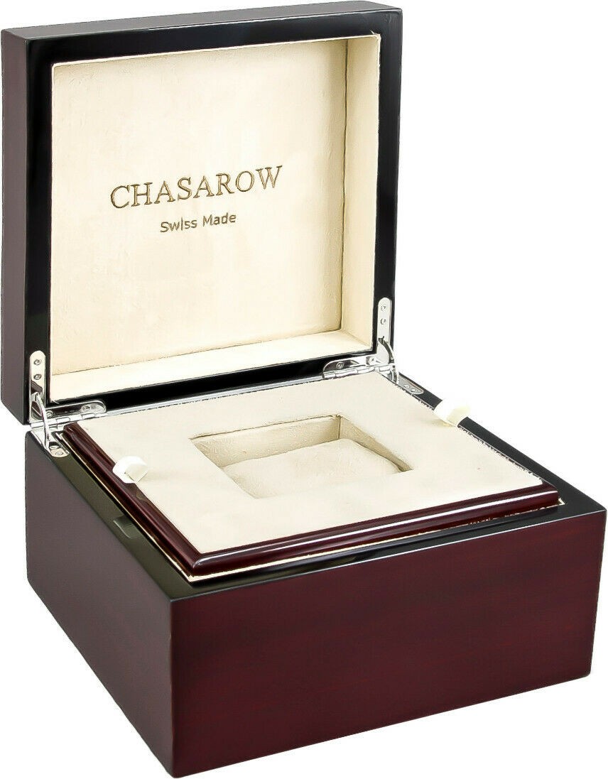  Chasarow Uhrenbox L Uhrenbox für 1 Uhr aus Holz ohne schlüssel 