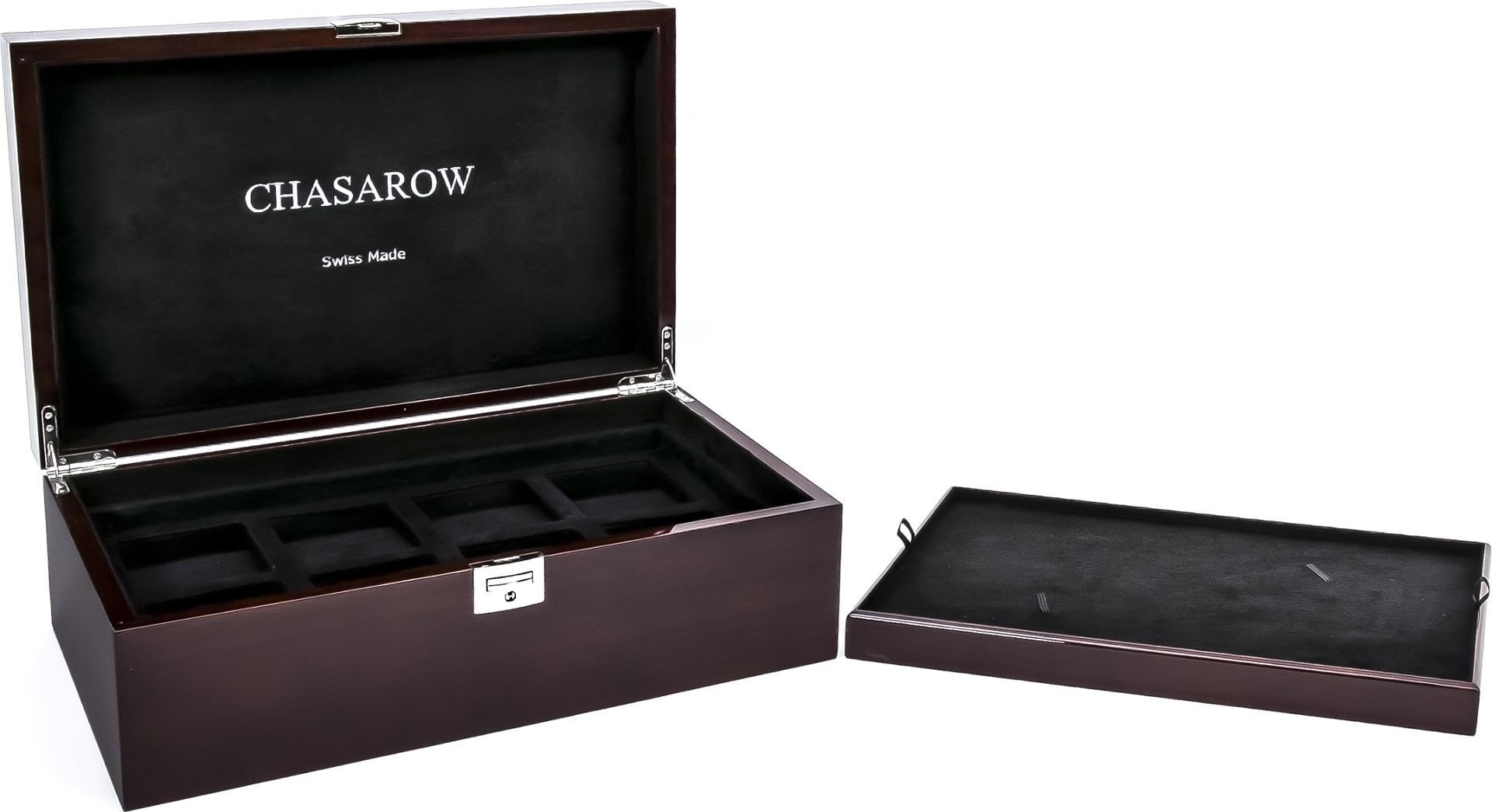  Chasarow XXL Uhrenbox für 8 Uhren aus Holz 