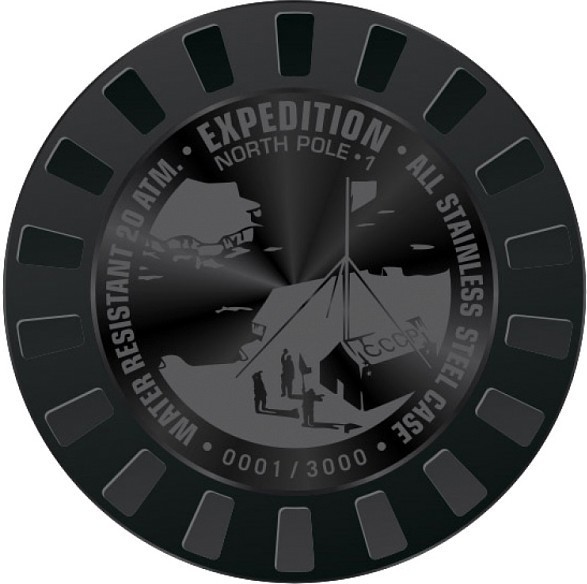  Vostok-Europe Expedition Nordpol 1 Chronograph  schwarz/weiß Lederband 
