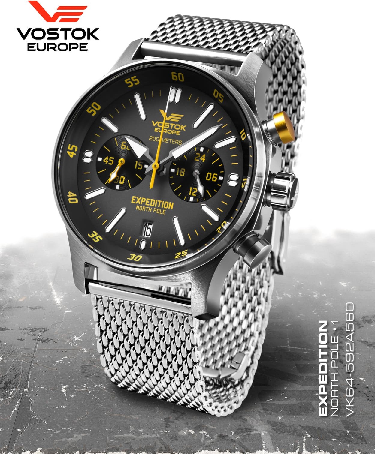  Vostok Europe Expedition Nordpol 1 Chronograph schwarz/gelb 