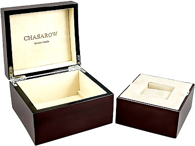  Chasarow Uhrenbox L Uhrenbox für 1 Uhr aus Holz ohne schlüssel 